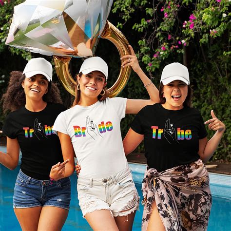 Bride And Tribe Naughty Lesbian Pride Shirts Funny Bachelorette Etsy