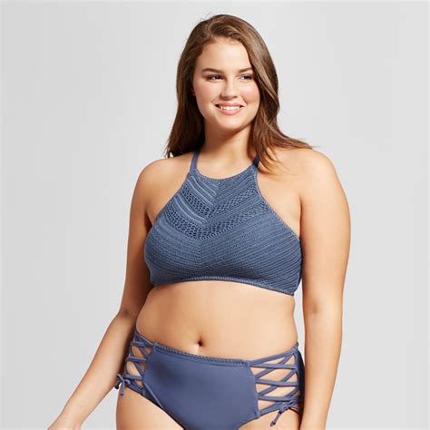 women s plus size crochet high neck bikini sexy swimsuits from target