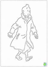 Dinokids Coloring Tintin Close sketch template