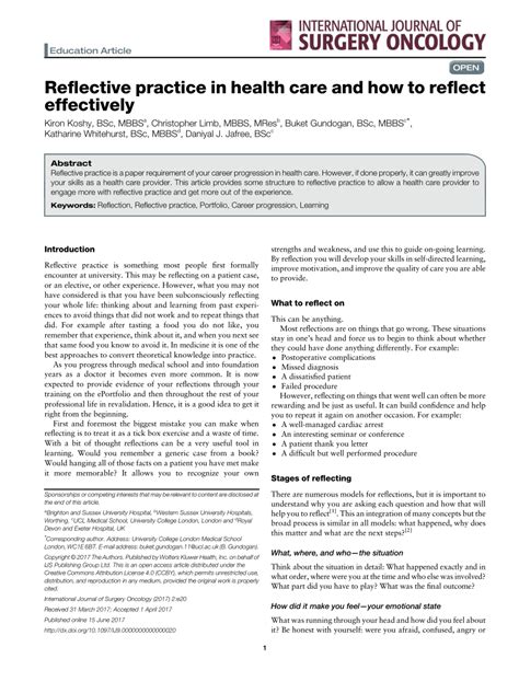 public health nursing reflection paper