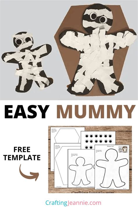 mummy craft template printable word searches
