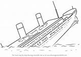 Titanic Sinking Drawing Draw Ship Sketch Sunken Step Boats Ships Drawings Easy Boat Kids Coloring Simple Sink Kolorowanki Del Disegno sketch template