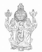 Periyava Maha Lakshmi Narasimha Narasimhar Sir Sudhan sketch template