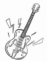 Coloringcafe Musik Gitarren sketch template