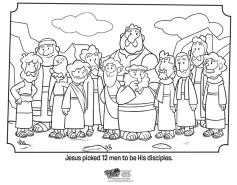 disciples coloring page bible coloring pages whats   bible