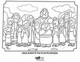 Coloring Disciples Jesus Pages Bible His Apostles Kids Twelve Sheets Whatsinthebible Jacob Sons Teaching Calling Colouring Sheet School Sunday Activity sketch template