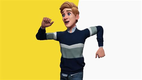 3d model father cartoon man rigged 3d model realtime male 3d toon vr