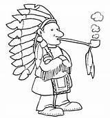 Indianer Indianen Ausmalbilder Coloriage Kleurplaten Indien Indiani Cachimbo Kleurplaat Capo Colorat Yakari Indieni Fumando P36 Animaatjes Dibujar Colorir Muster Marihuana sketch template