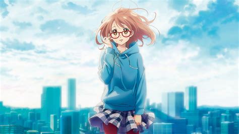 Desktop Wallpaper Cute Anime Girl Glasses Mirai Kuriyama