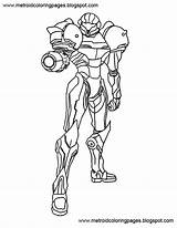 Coloring Metroid Samus Pages Super Smash Bros Clipart Nintendo Popular Library Zero Suit Coloringhome sketch template