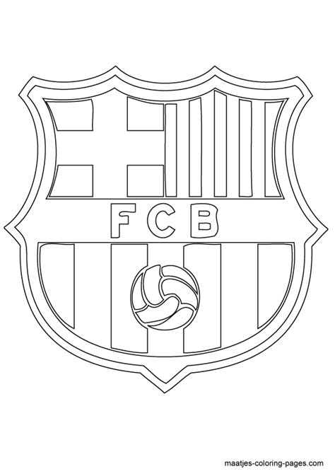 fc barcelona soccer club logo coloring page