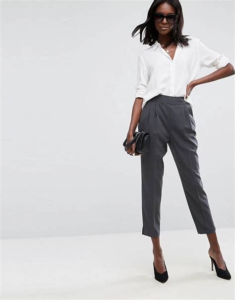 asos high waist tapered pants high waisted loose pants trousers