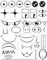 Face Cut Paste Parts Printable Emotions Kids Faces Make Activity Craft Printables Print Template Coloring Pages Activities Worksheet Preschool Worksheets sketch template
