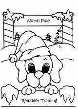 Coloring Christmas Pages Dog Cute Animal Pole North Puppy Printable Animals Puppies Print Dogs Book Sheets Drawing Pets Popular Clipart sketch template