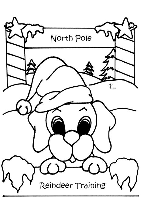 christmas pet coloring pages clip art library