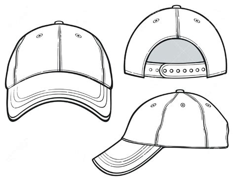 printable baseball hat template printable