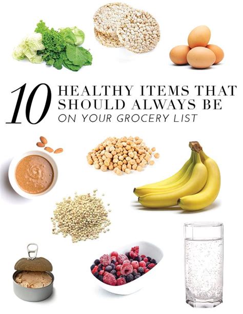healthy items       grocery list theglitterguidecom healthy