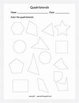 Quadrilaterals Worksheet Shapes Color Math Worksheets Sides Count Those Click Printing Below Printable Mathinenglish sketch template