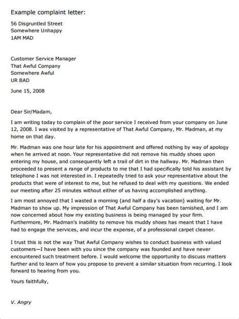 complaint letter  boss  coworker collection letter template