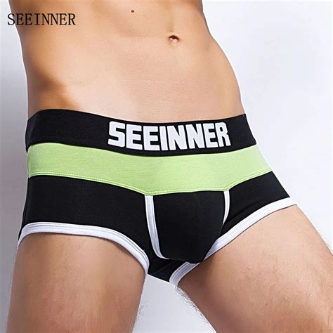 4 Pack Lihatlah Longgar Pria Celana Dalam Pria Katun Boxer Seksi Gay