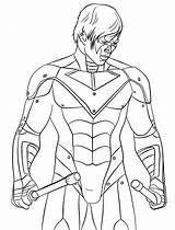 Dick Grayson Nightwing Coloring Pages Lego sketch template