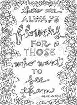 Coloring Pages Quotes Adult Inkspirations Color Garden Quote Printable Inspirational Inthegarden Flowers Books Words Colouring Always Want Positive sketch template