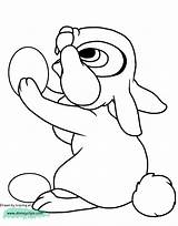 Coloring Easter Thumper Pages Disney Disneyclips Printable Stitch Holding sketch template