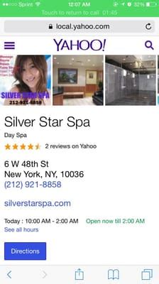 silver star spa nyc    st  york  york massage phone