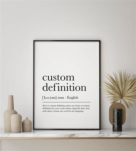custom definition print dictionary artwork custom word etsy   definition prints words