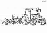 Traktor Malvorlage Trecker Traktoren Deutz Heuwender Fendt Anhänger Schaufel Tractors Vorlage Oldtimer Valtra Bagger Tedder sketch template