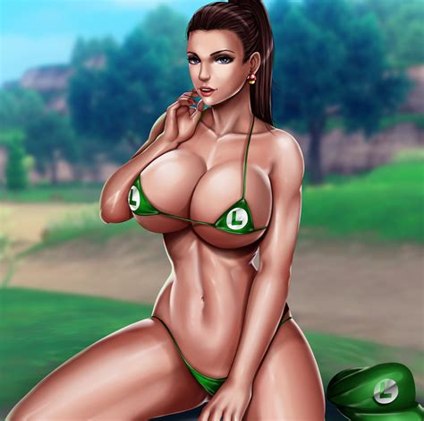 rule 34 bikini breasts cleavage female female only