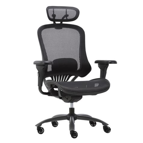 luxury ergonomic mesh office chair  headrest  lumbar support