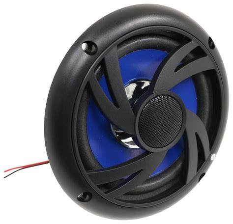 marine speaker  led lights recessed mount   diameter  watt black qty