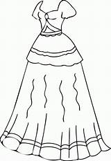 Coloring Dress Pages Clothes Clothing Printable Girl Kids Wedding Preschoolers Print Colouring Dresses Girls Color Woman Clipart Sheets Barbie Creative sketch template
