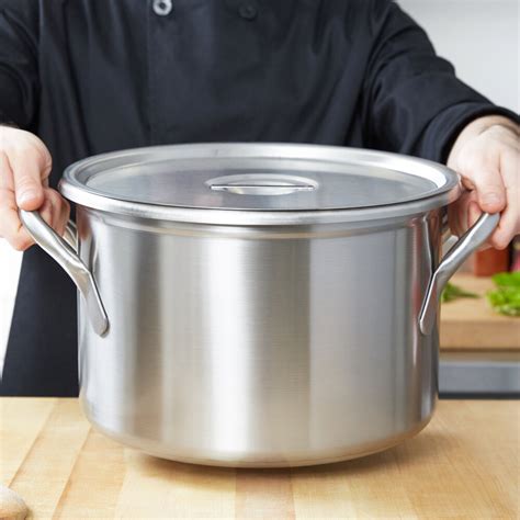 vollrath  tri ply  qt stainless steel stock pot