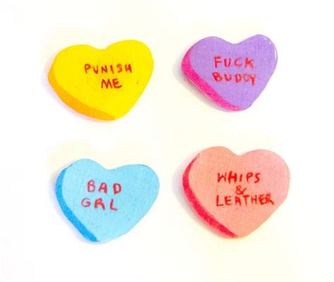 bdsm pin pack of 4 sweethearts pins with erotic quotes by ectogasm