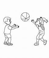 Playing Coloring Ball Pages Children Kids Drawings Gif Index Print sketch template