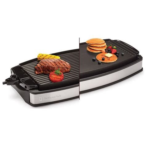 wolfgang puck indoor electric reversible grill  griddle wprgg