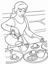 Coloring Pages Cinderella Disney Kids Activity sketch template