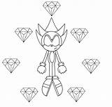 Coloring Pages Sonic Hedgehog Shadow Clipart Chaos Emeralds Kids Library sketch template