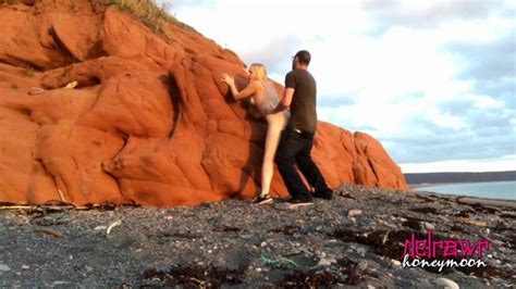 Amateur Couple Honeymoon Sex On The Beach Nova Scotia