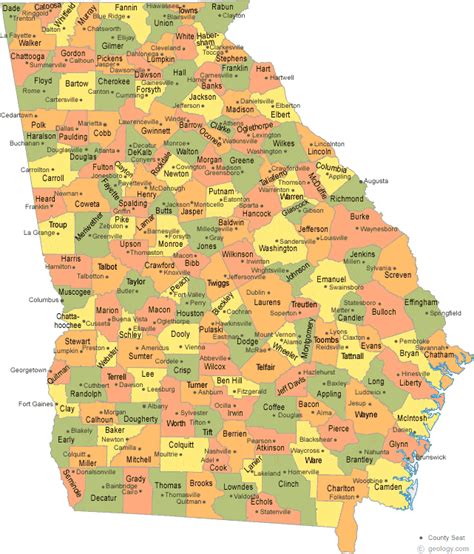state  georgia map  county fall  fashion trends