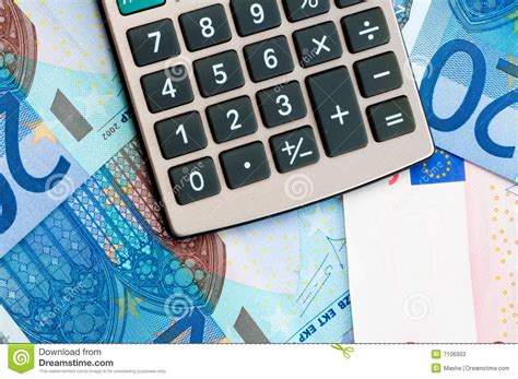 calculator  money stock image image  europe banking