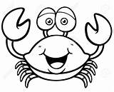 Crab Cartoon Drawing Cute Draw Clipart Getdrawings Drawings Vector Horseshoe Blue sketch template