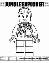 Coloring Lego Pages True North Scout Jungle Bricks Character Doodle Explorers Arctic Sheets Activity Supplies Truck Party sketch template