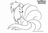 Coloring Pokemon Pages Ninetales Alolan Vulpix Printable Nine Tails Ninetails Template Comments sketch template