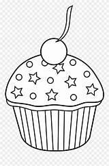 Cupcake Outline Color Cute Clipart Cup Cake Pinclipart sketch template