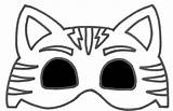 Catboy Masken Antifaz Masque Molde Mascaras Roba Festa Itens Owlette Salvato Corujas Từ Lưu ã sketch template