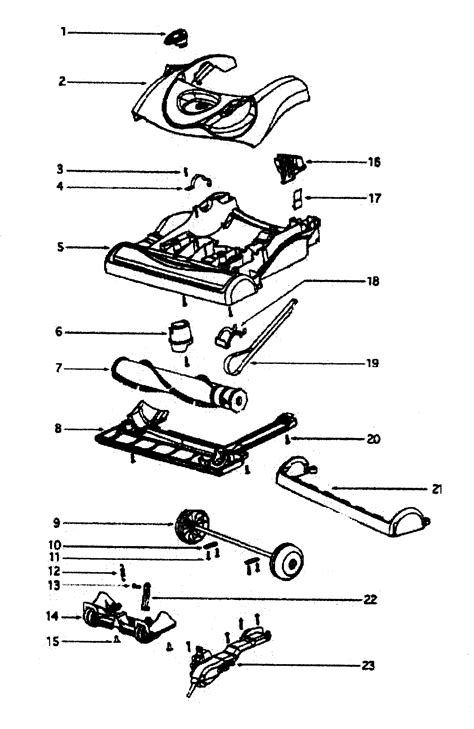 base assy diagram parts list  model hz eureka parts vacuum parts searspartsdirect