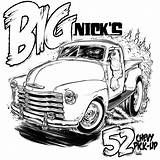 Coloring Pages Truck Chevy Old Easy Rod Drawings Cars Trucks Hot School Car Printable Yahoo Search Color Lowrider sketch template